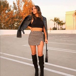 Windsor plaid mini skirt